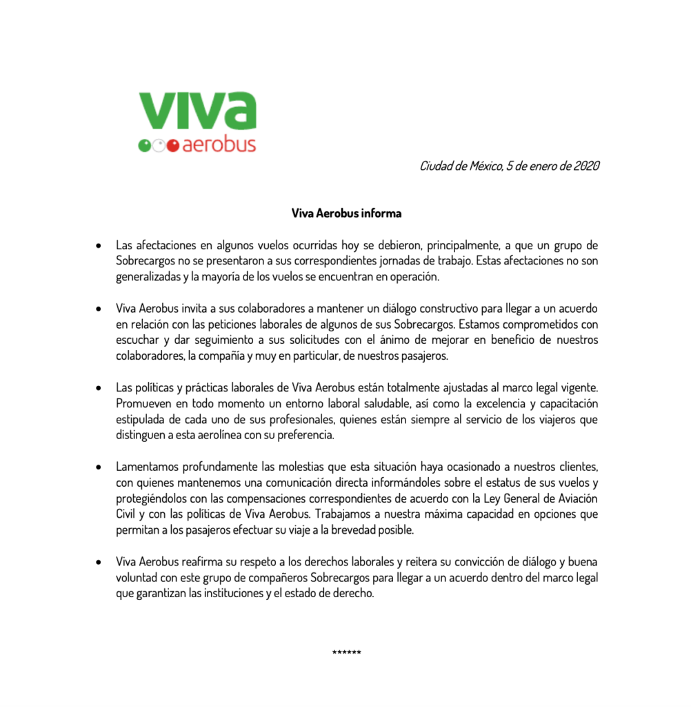 Viva Aerobus responde a denuncia de robo en vuelo CDMX-Chihuahua