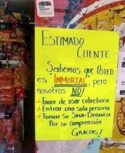 “Sabemos que es inmortal, pero nosotros no”: Así piden usar cubrebocas